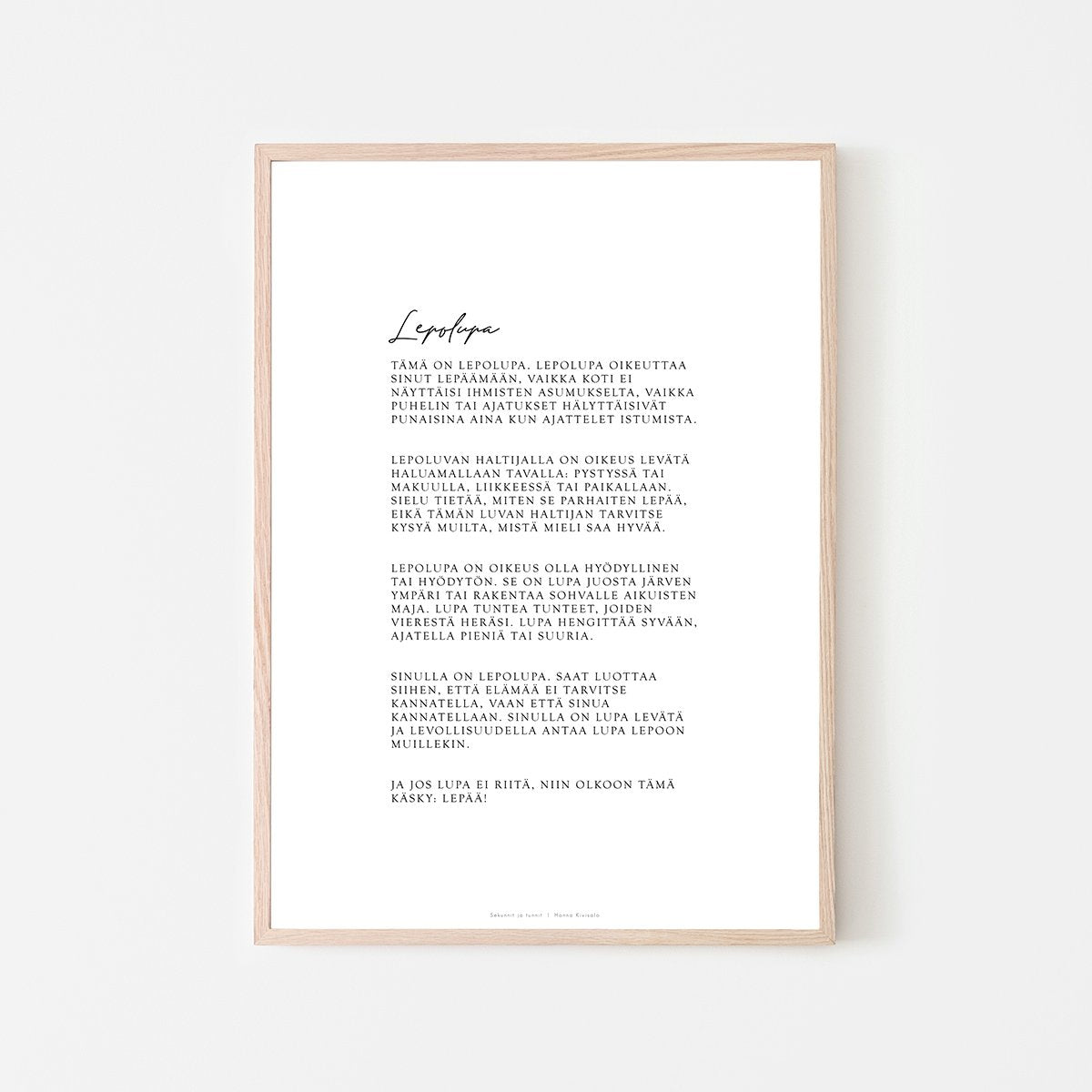Taidekortti Lepolupa