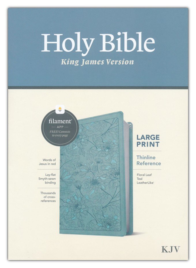 The Holy Bible KJV Iso Raamattu Floral