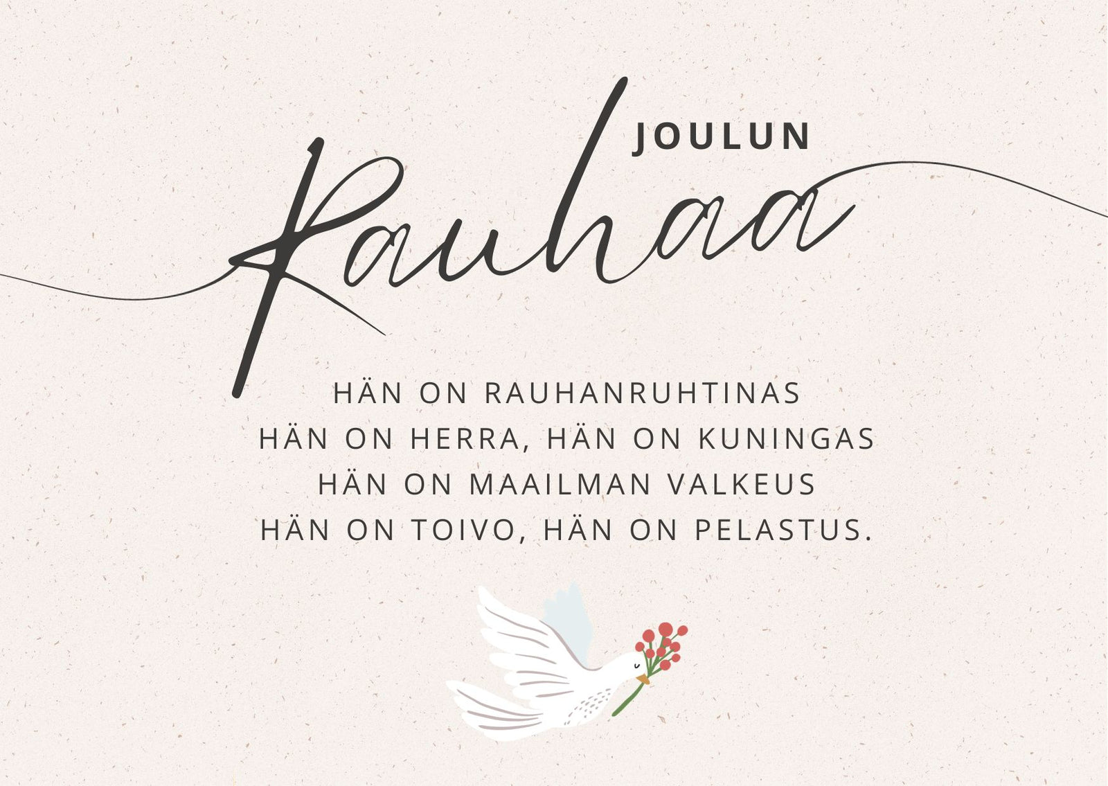 KAIVOLLA Joulukortti Joulun rauhaa