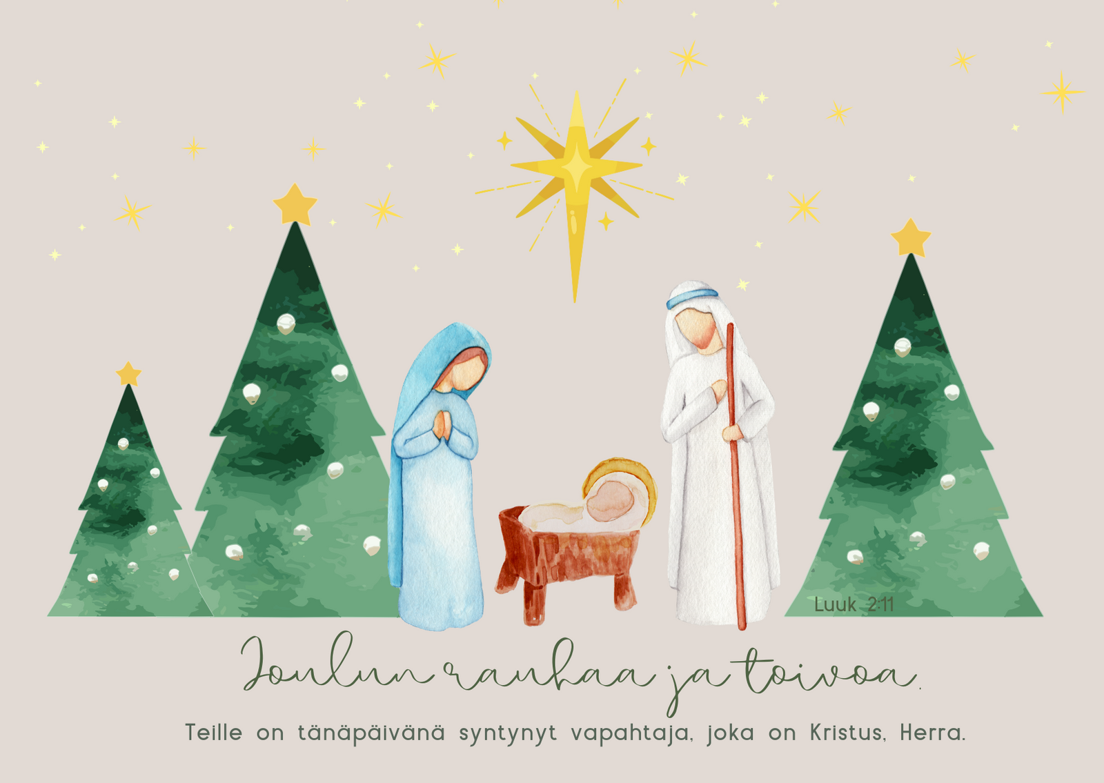 KAIVOLLA Joulukortti Joulun rauhaa & toivoa