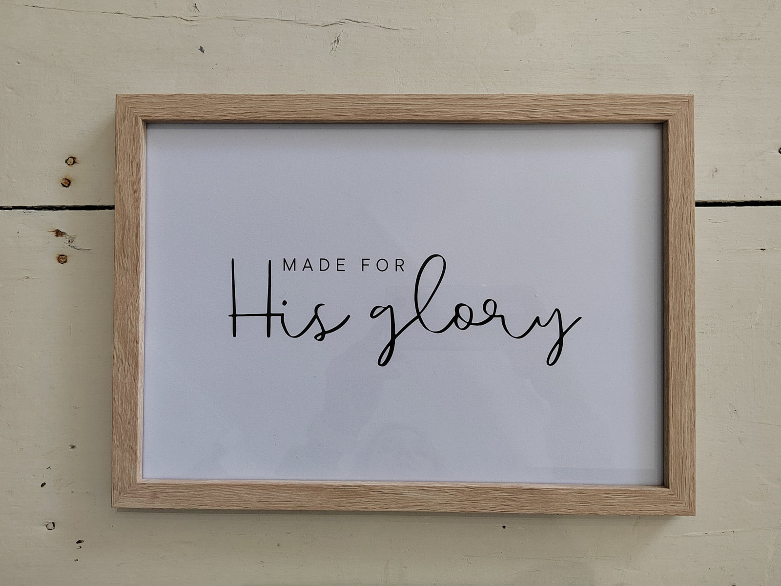 Sisustustaulu Made for His glory