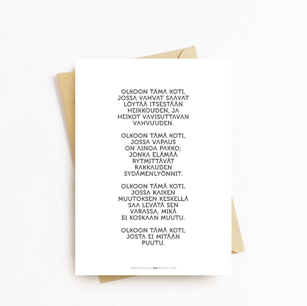 Taidekortti Tämä koti