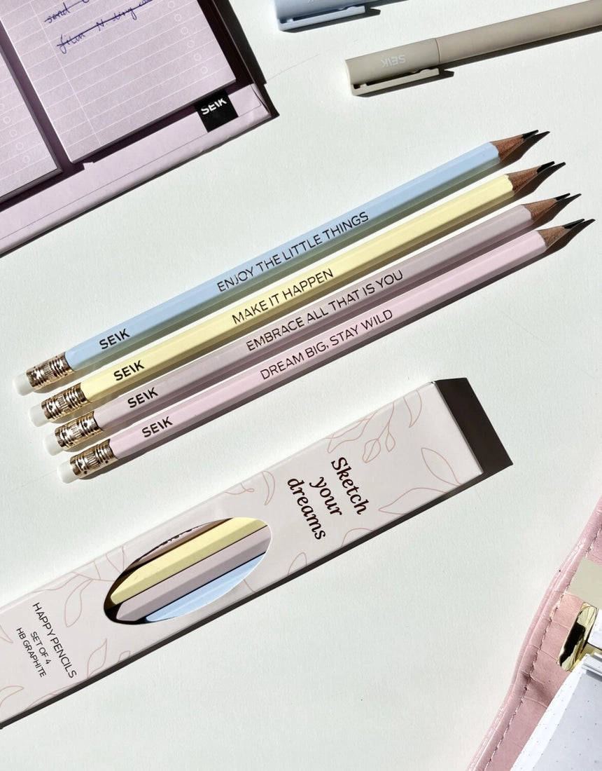 Lyijykynäsetti Happy Pencils 4 kpl