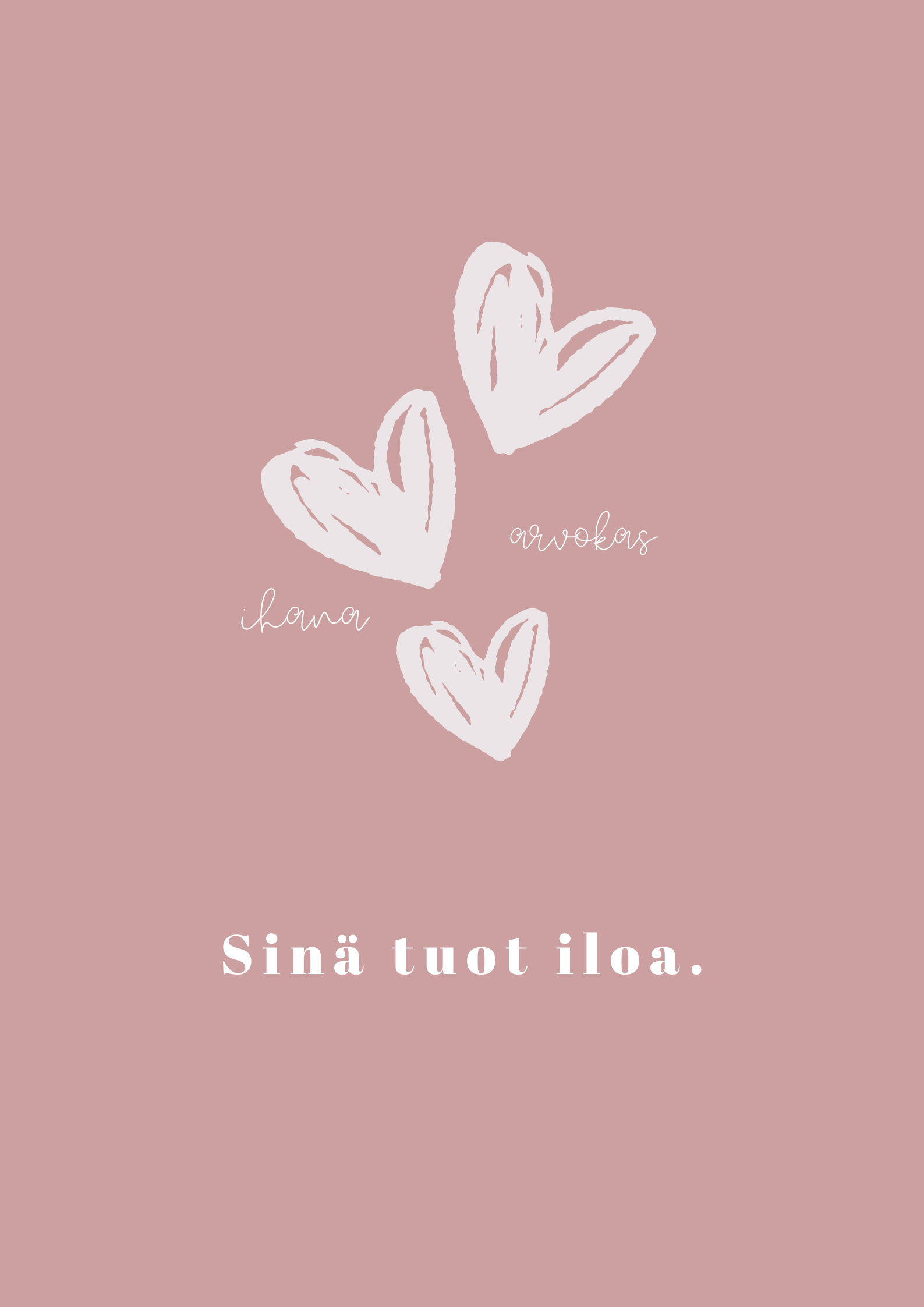 KAIVOLLA Rohkaisukortti Sinä tuot iloa