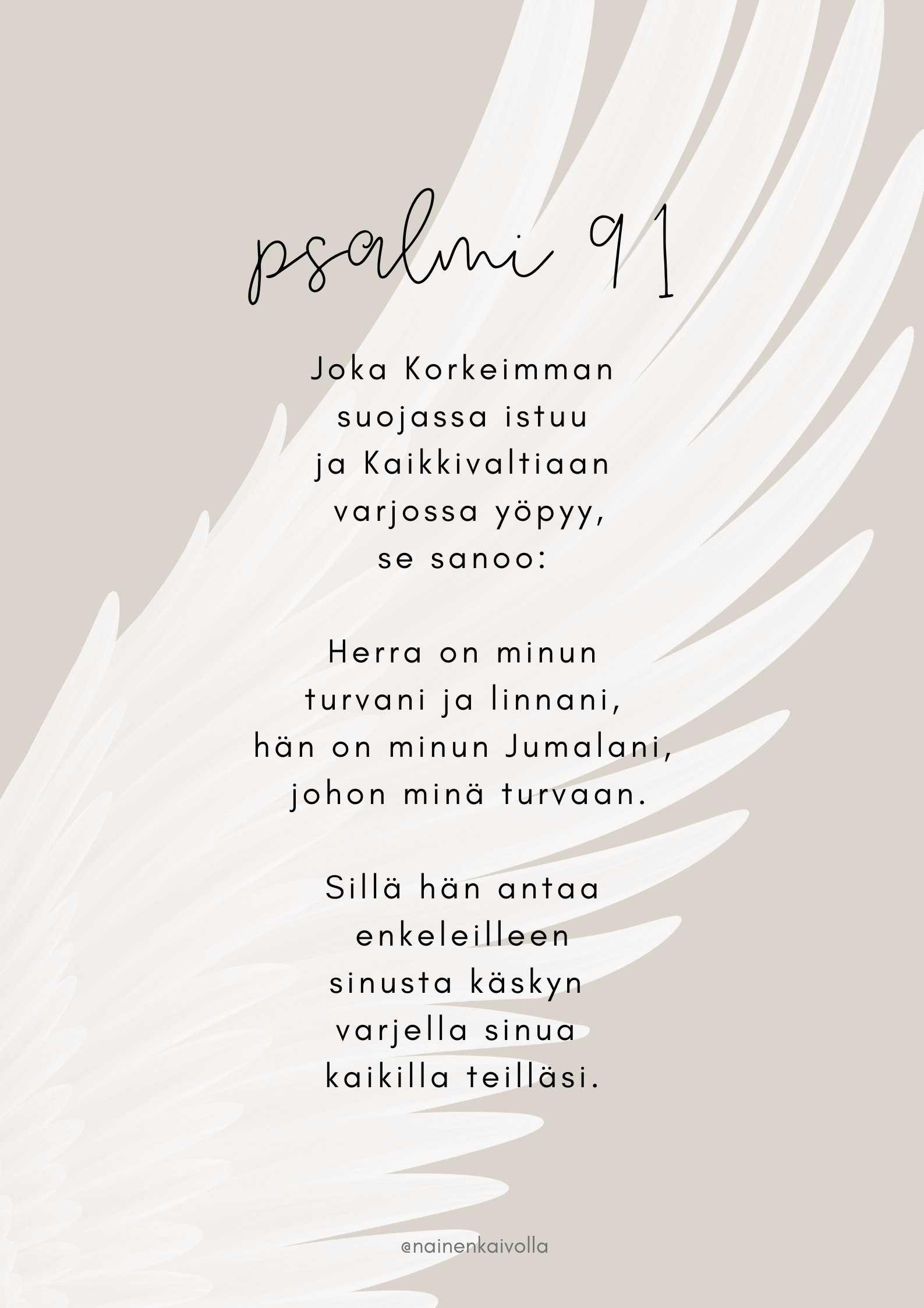 KAIVOLLA Kortti Psalmi 91