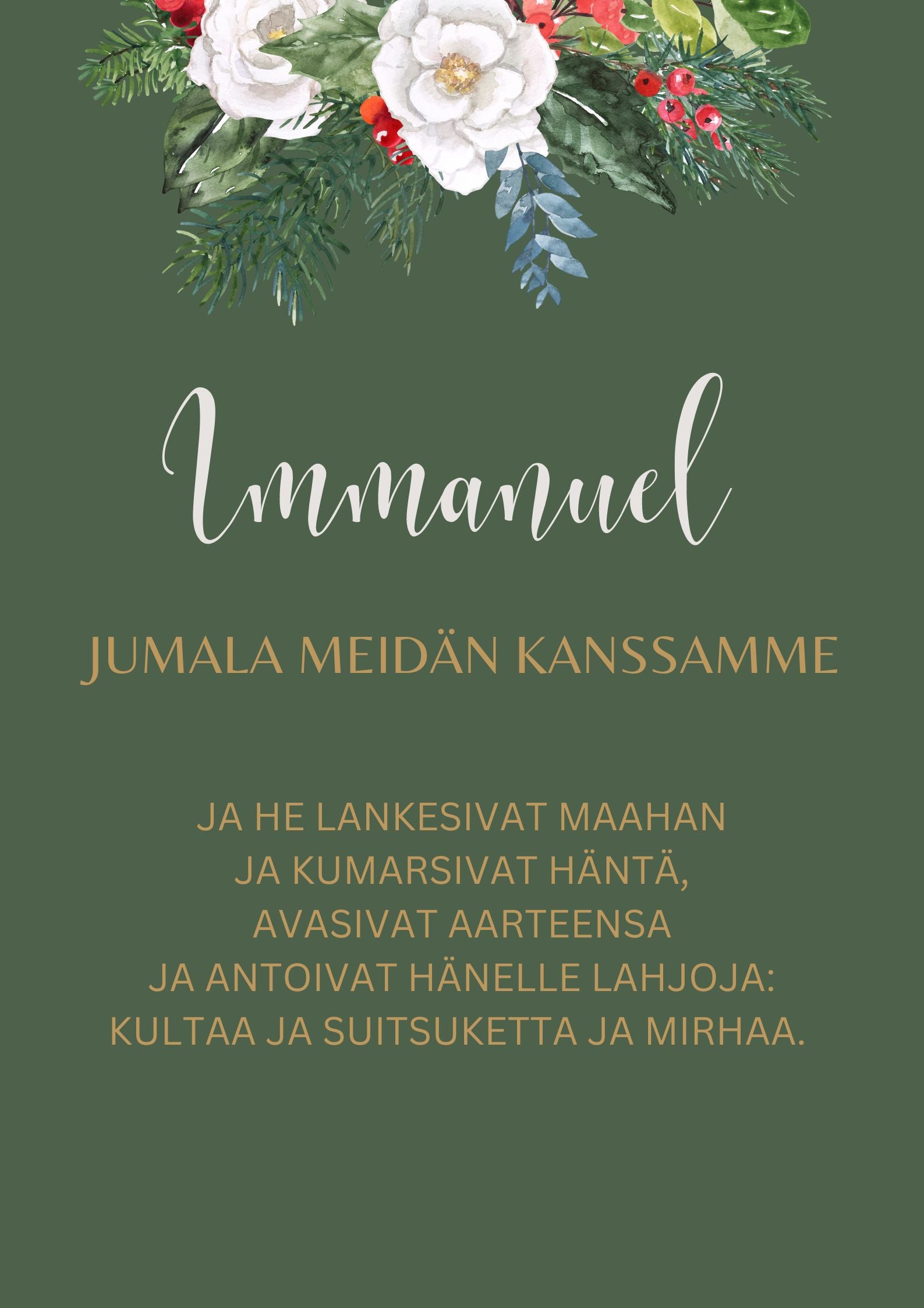 KAIVOLLA Joulukortti Immanuel