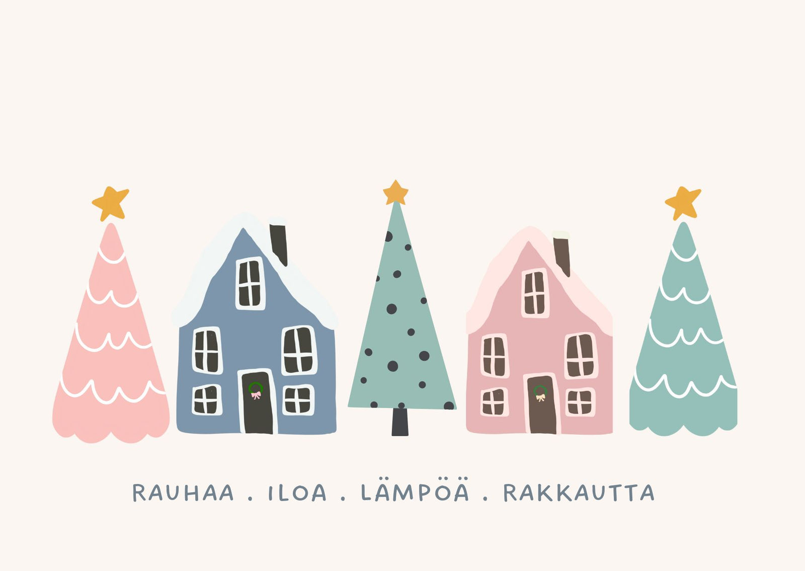 KAIVOLLA Joulukortti Talot