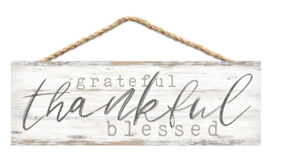 ARTGIFTS Sisustustaulu Grateful thankful blessed